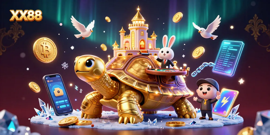 Engage in casino fun with XX88 featuring a giant tortoise and a rabbit dealer.