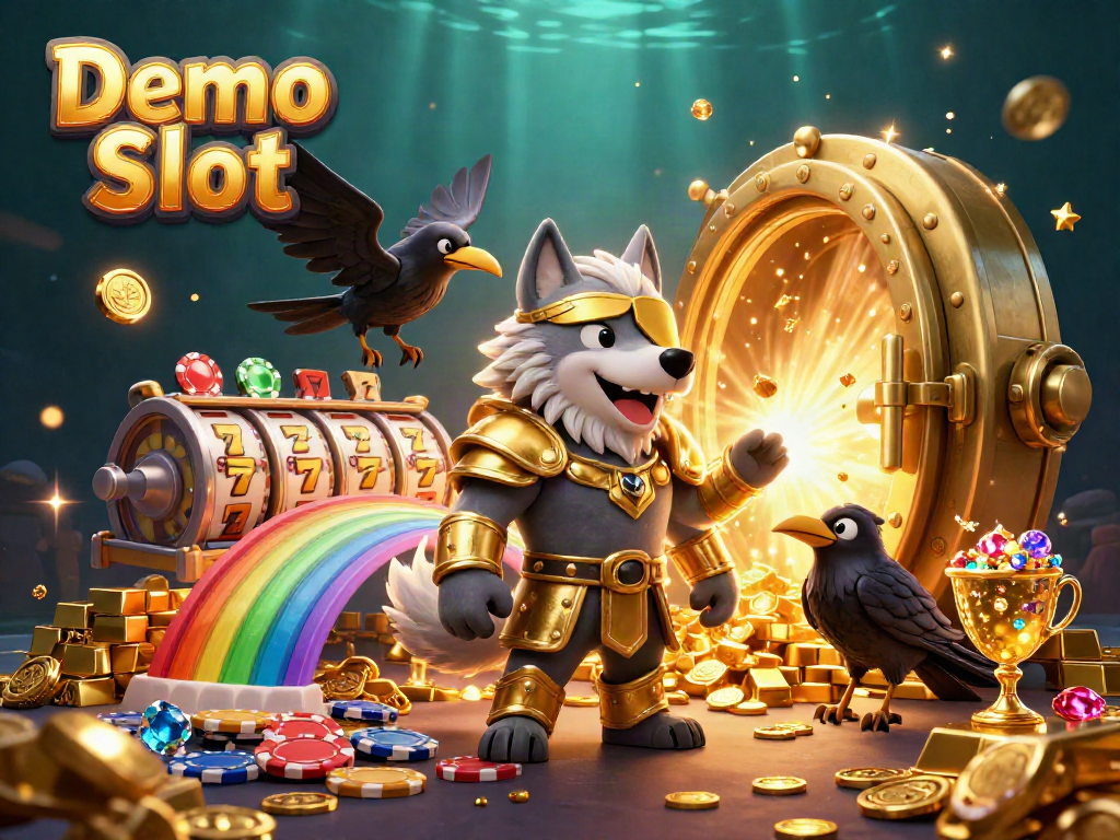 Spin Demo Slot reels in an ultradetailed 3D scene featuring Norse mythology characters.