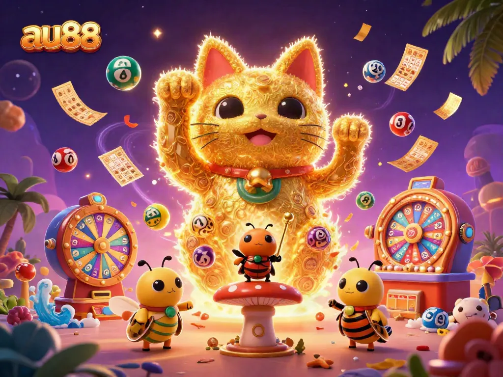 Experience the excitement of gaming with au88 in this vibrant, dynamic casino illustration.
