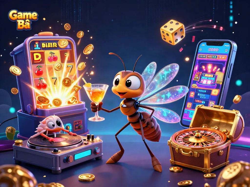 Experience the excitement of Game Bài with vibrant casino characters and dynamic elements.