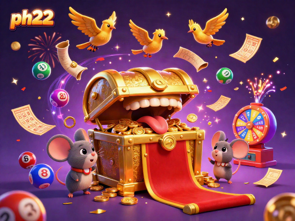 Engage in exciting ph22 lotteries with vibrant balls and rewards in this dynamic scene.