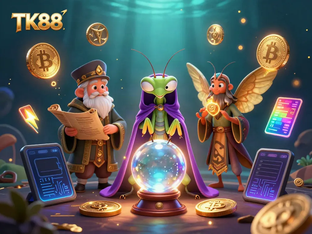 Engage with TK88's captivating Fortune Teller scene, witnessing the mystical allure of online gambling.