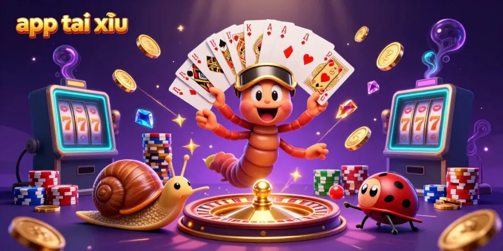 Experience thrilling gameplay in app tài xỉu with a millipede dealer and high-rolling snail.