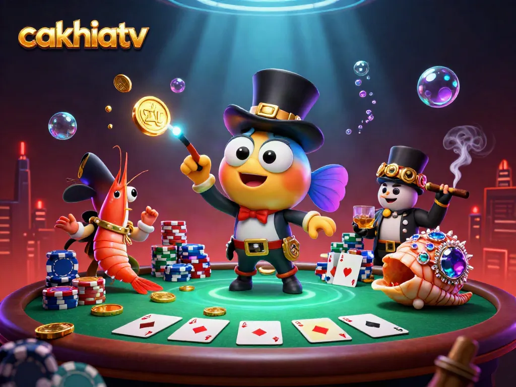 Catch golden winnings with cakhiatv as the anglerfish and pirate shrimp delight in the casino undersea.