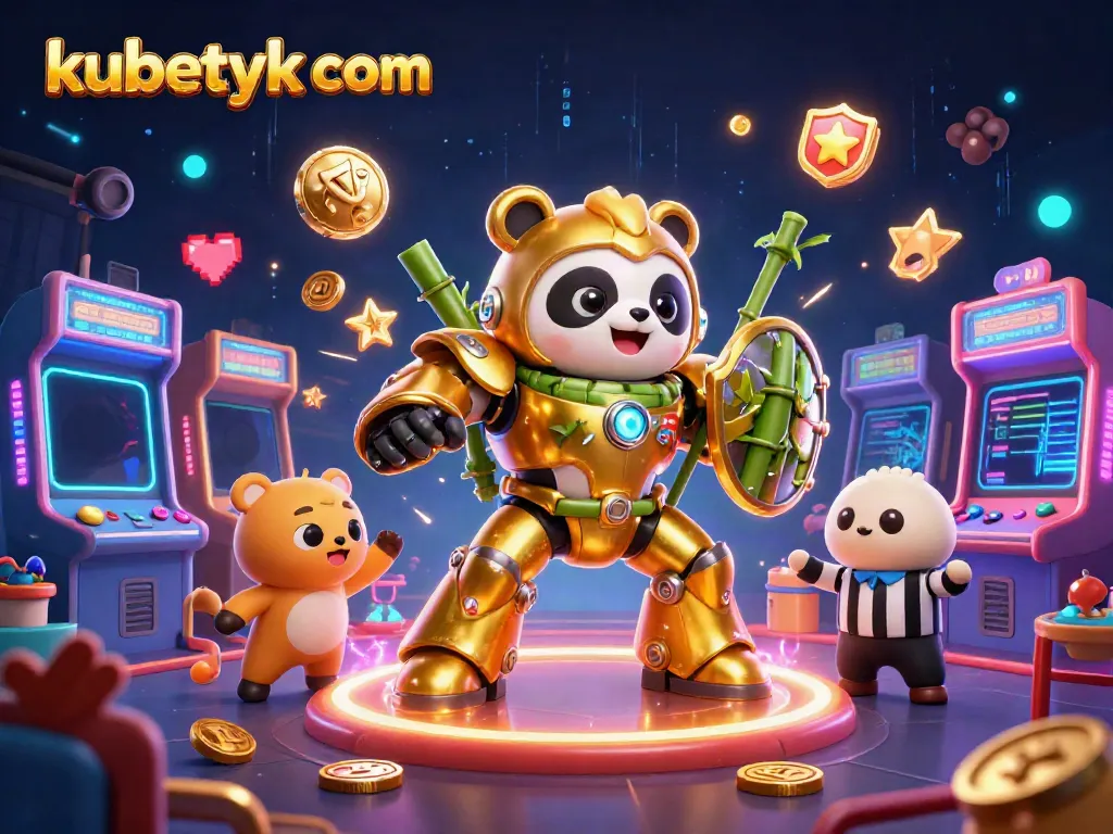 Experience exciting gameplay at kubetyk com with a vibrant casino scene showcasing animated characters and game elements.