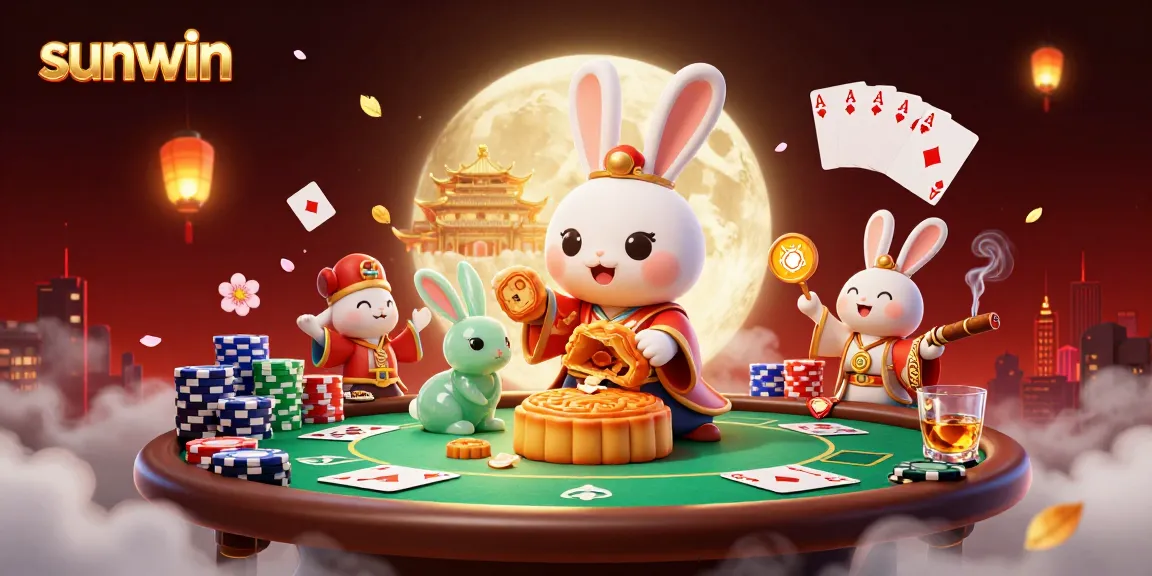 Experience the excitement of sunwin as the moon rabbit reveals poker chips from mooncakes.