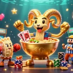 Experience thrilling gaming action with ug888 in a vibrant 3D illustration of a casino-themed adventure.