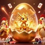 Bongdalu showcases vibrant 3D golden dragon amidst poker chips, celebrating sports betting.