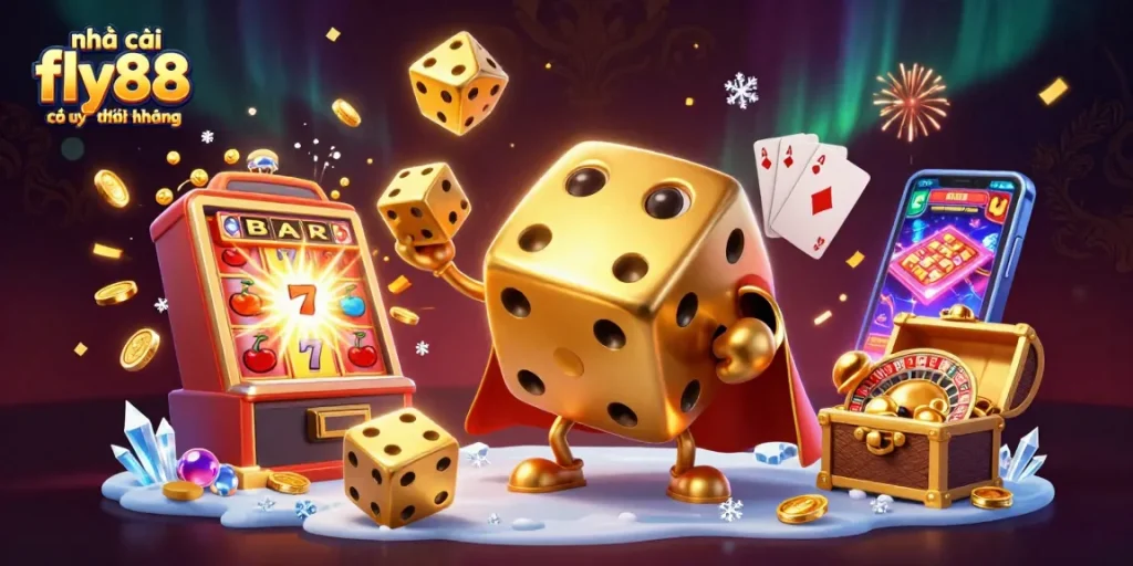 Experience the excitement of nhà cái fly88 có uy tín không through an immersive casino-themed scene.