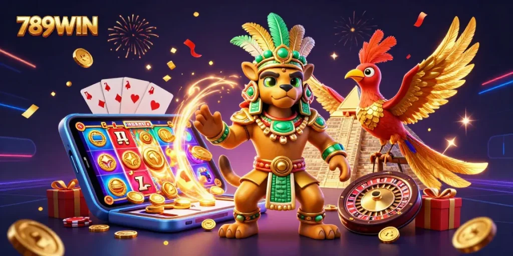 Engage in thrilling slots at 789WIN with vibrant visuals, spinning reels, and jackpot excitement.