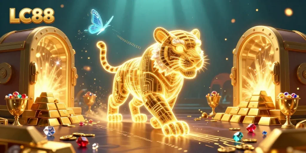 Experience LC88's thrilling casino adventures through a vibrant digital landscape filled with treasures and excitement.