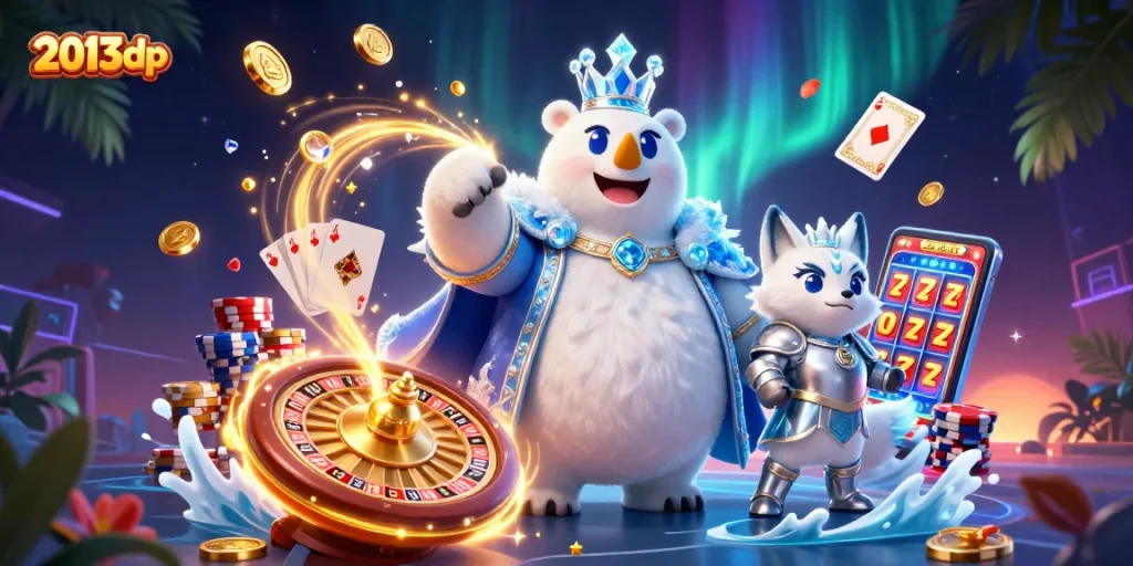 Win big at 2013dp with vibrant casino adventures featuring a dynamic bear and fox.