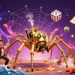 Engage with excitement at qs88's casino with a vibrant 3D scene illustrating games and adventures.