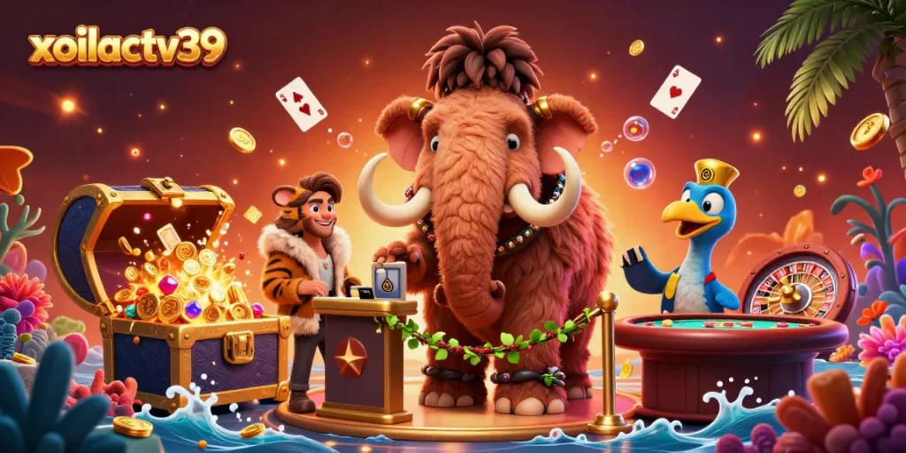 Experience winning excitement with xoilactv39 as a mammoth bouncer welcomes casino guests.