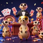 Experience exciting gaming at tapwin with meerkats managing a sparkling casino scene full of action.