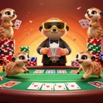 Experience thrilling gameplay with tip88's vibrant casino scene featuring playful meerkats and poker excitement.