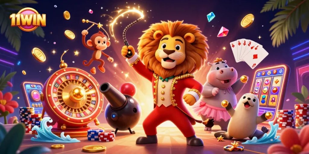 Experience thrilling fun at 11WIN with a magical casino-inspired carnival adventure.