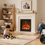 Warm family living room highlighting boiler repair specialists' materials and comfortable ambiance.