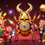 Watch the giant stag beetle champion battle at w33 casino amidst jackpot thrills and vibrant gaming energy.