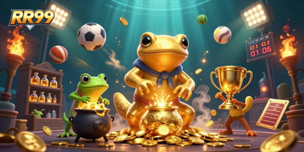 Experience thrilling gaming adventures at RR99, with dynamic sports betting elements and vibrant underwater visuals.
