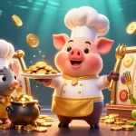 Experience thrilling gameplay at U31 with a vibrant scene featuring characters amidst golden slot reels and jackpot coins.