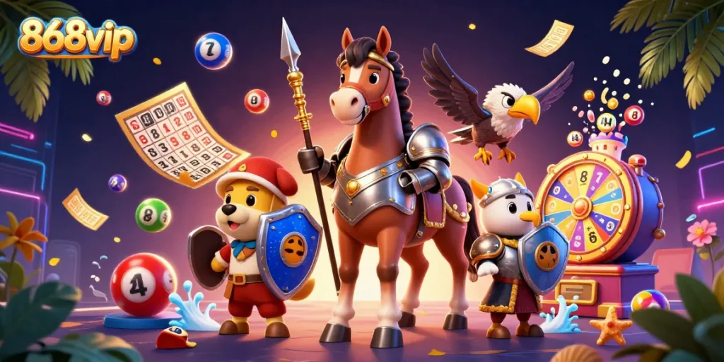 Engage in thrilling gameplay with 868vip's vibrant lottery scene featuring dynamic elements.