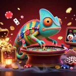 Experience exciting gameplay with bk8 in this vibrant casino-themed 3D illustration filled with dynamic elements.