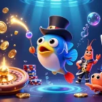 U31 anglerfish lures golden coins in a vibrant underwater casino scene.