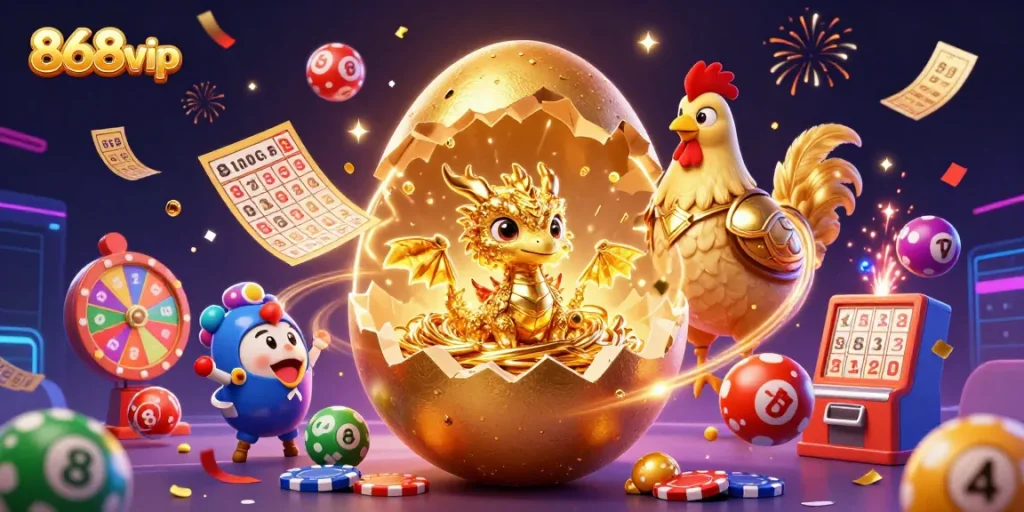 Engage in thrilling gameplay with 868vip and witness golden winnings unfold in a vibrant scene.